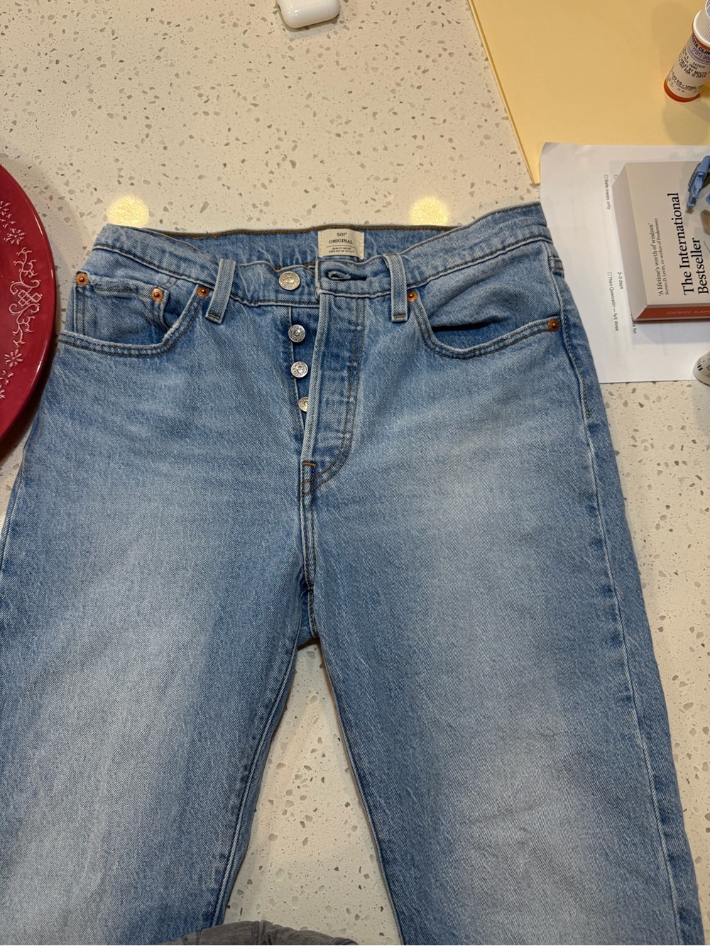 Levi's 501® Original Light Blue Straight-Leg Jeans - Picture 2 of 7